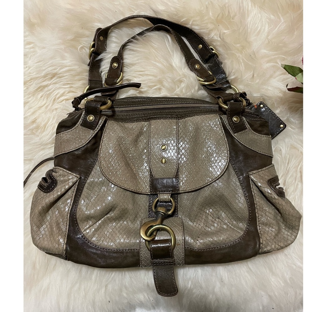 Hugo Boss Snake effect leather handbag